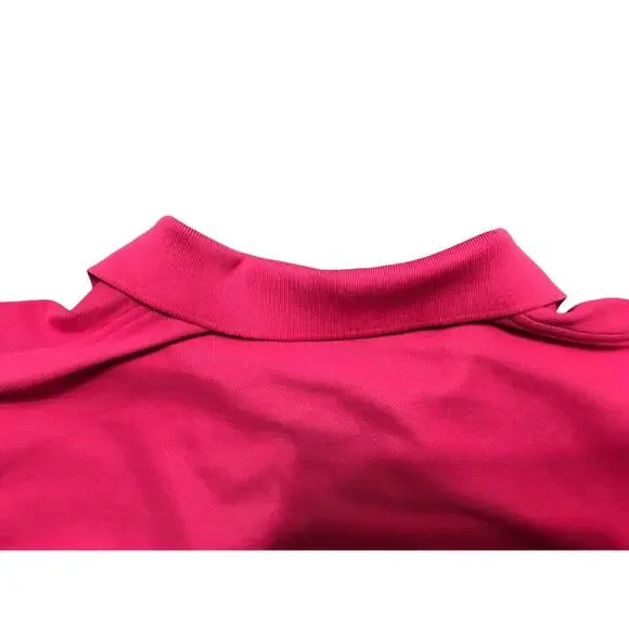 Brooks Brother Men's XL Performance Knit Golf Polo Shirt Hot Pink Cotton - Picture 4 of 9